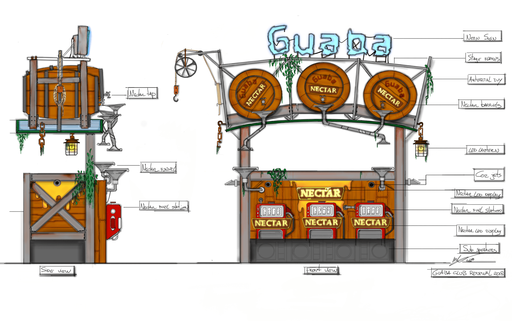 Guaba Beach Bar club renewal sketch